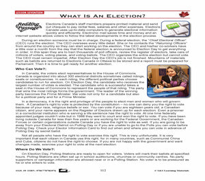 Canadian Government Lessons: What Is An Election? Gr. 5-8