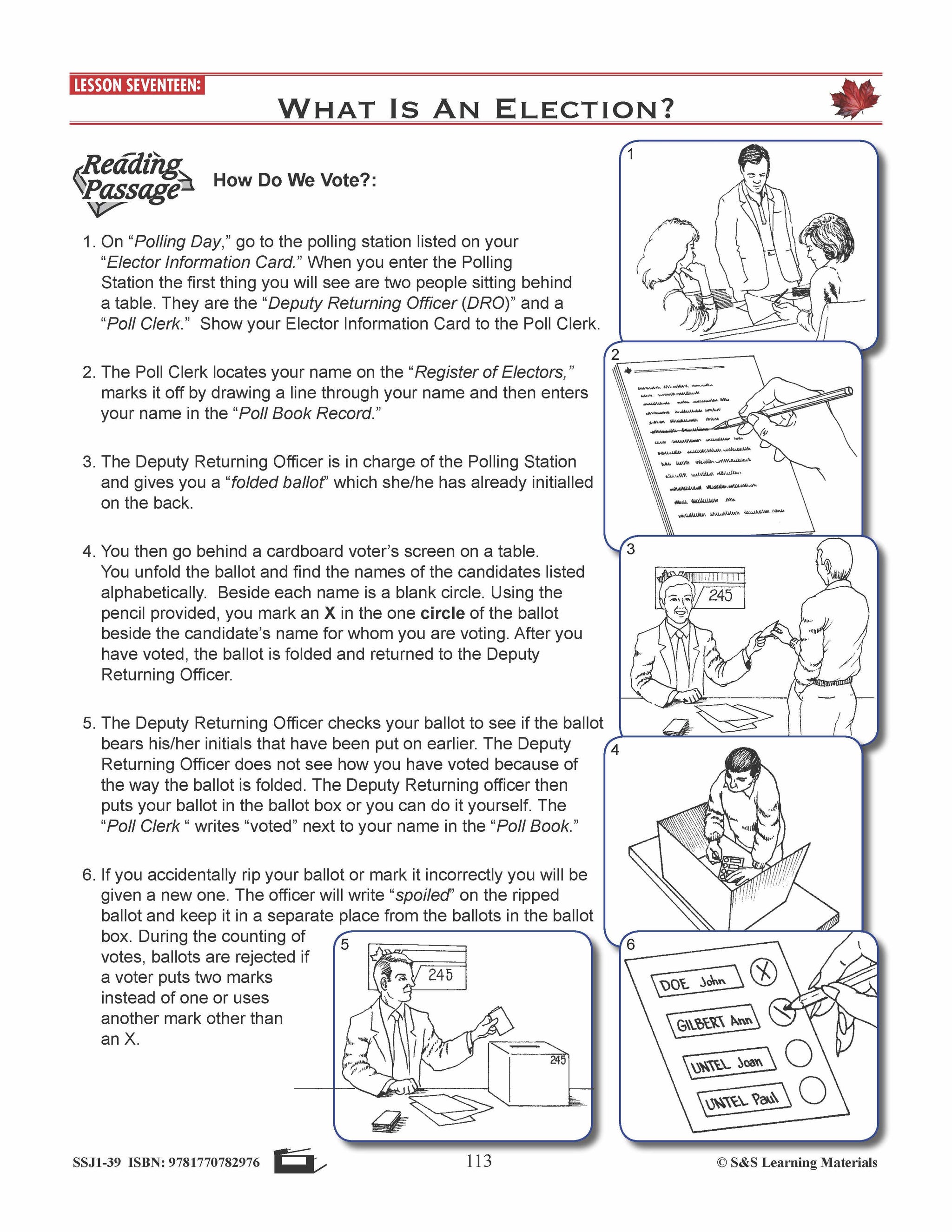Canadian Government Lessons: What Is An Election? Gr. 5-8