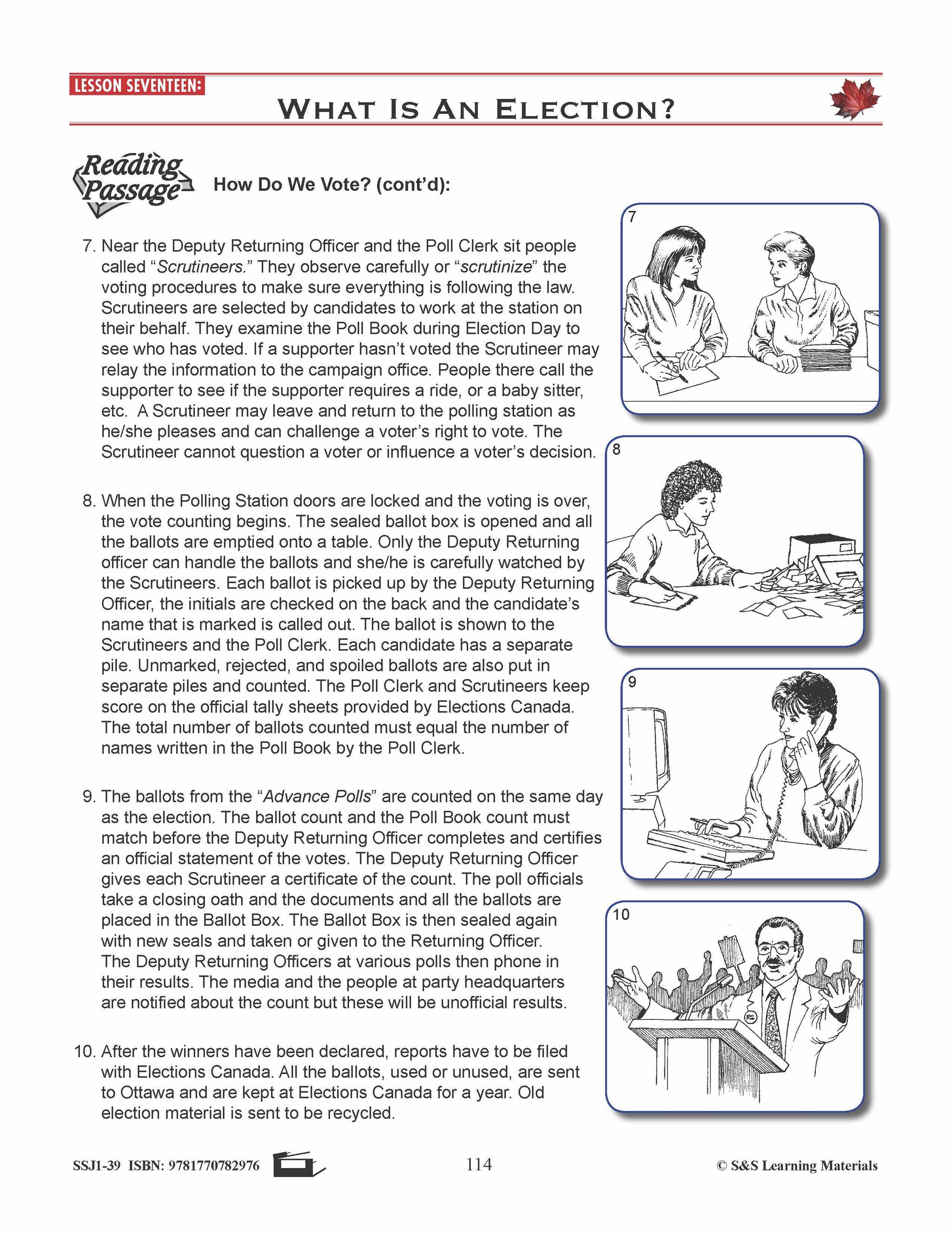 Canadian Government Lessons: What Is An Election? Gr. 5-8