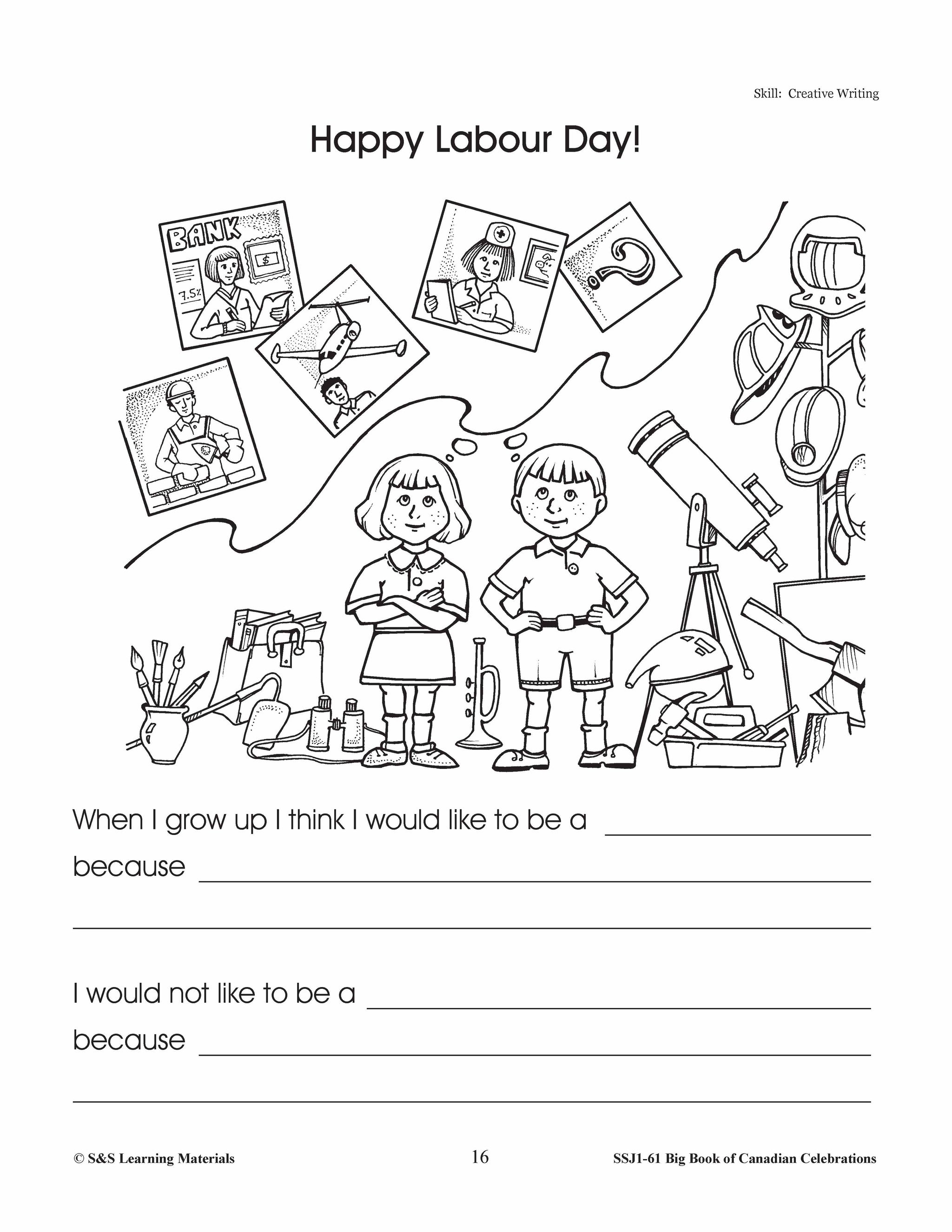 Labour Day Activity Grades 1-3 Teacher Directed Lesson & Activities