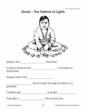 Diwali - The Festival Of Lights Gr. 1-3 Teacher Directed Lesson & Activities