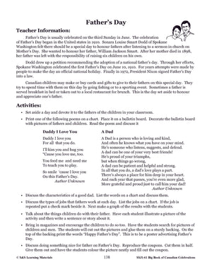 Father's Day Gr. 1-3  E-Lesson Plan