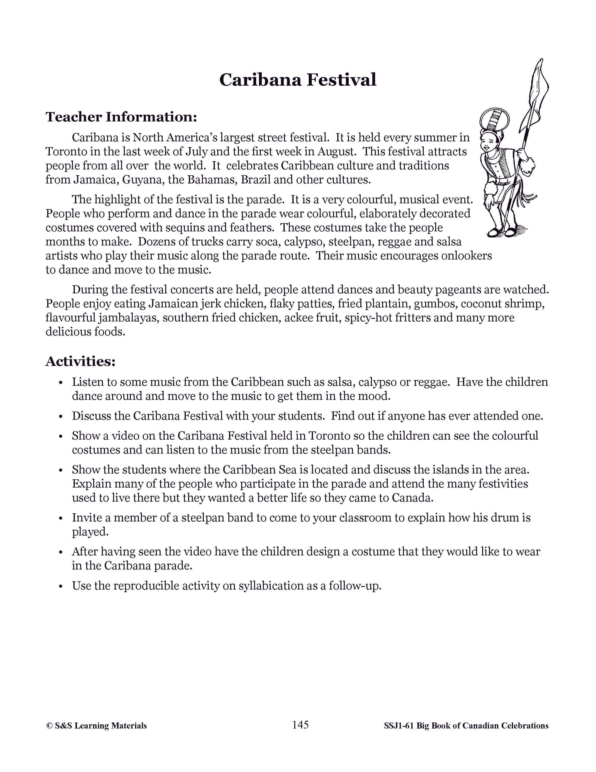 Caribana Festival Gr. 1-3  E-Lesson Plan