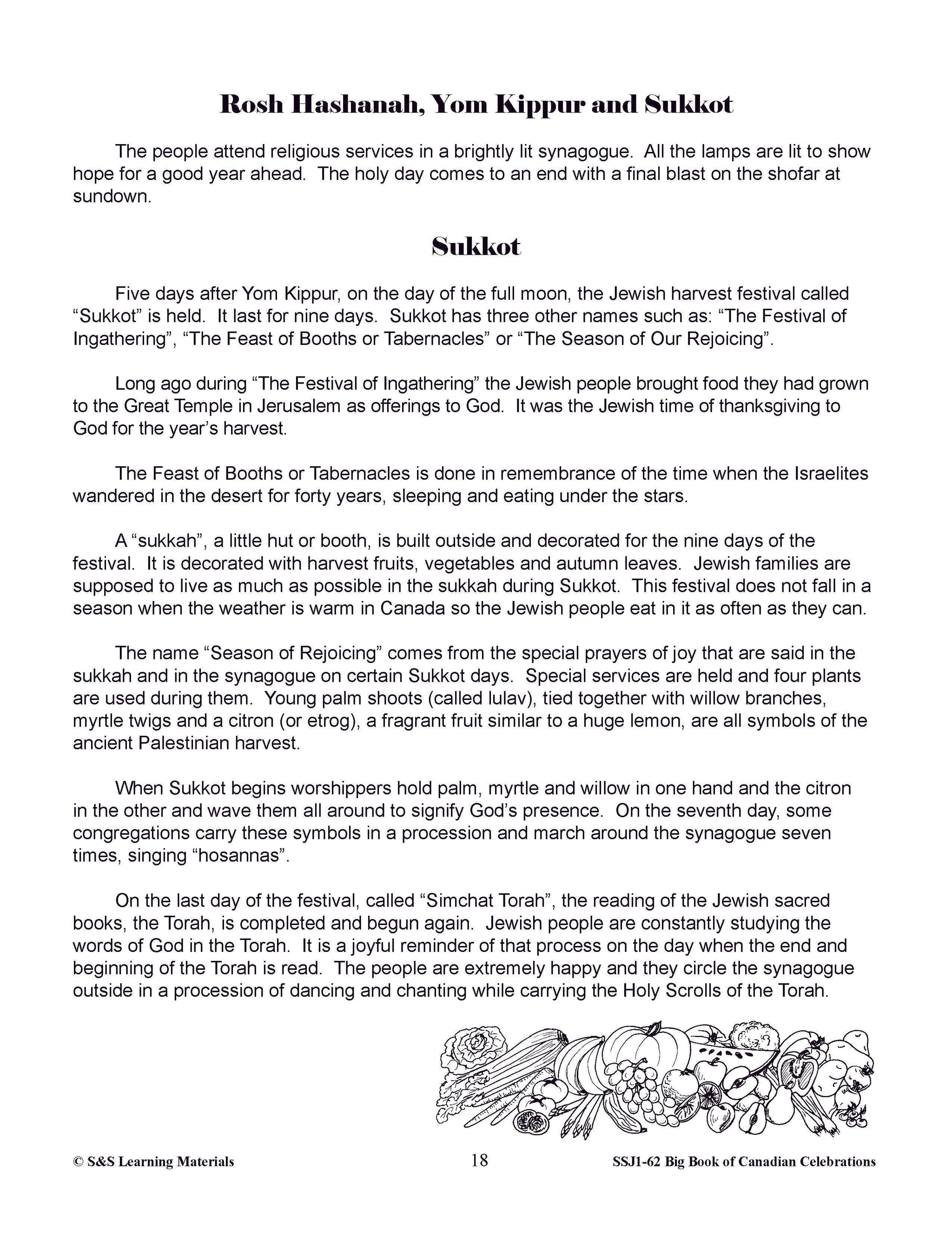 Jewish Religious Festivals Gr. 4-6 E-Lesson Plan