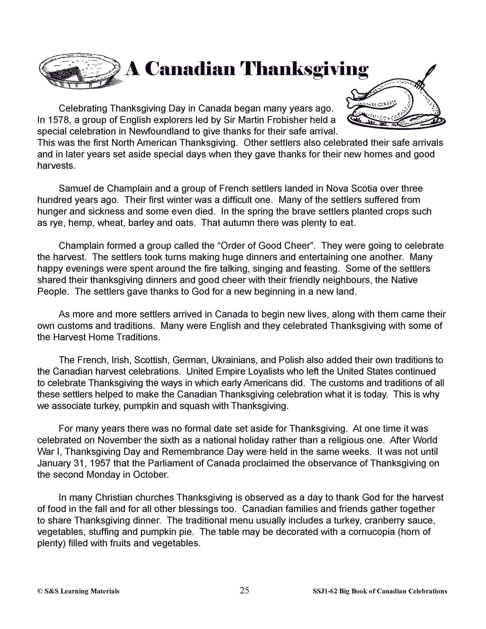 Canadian Thansgiving Lesson Gr. 4-6