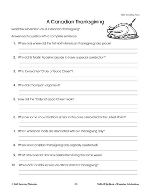 Canadian Thansgiving Lesson Gr. 4-6