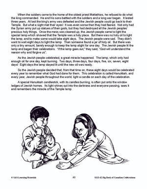 Hanukkah Grades 4-6 Teacher Information & Worksheets