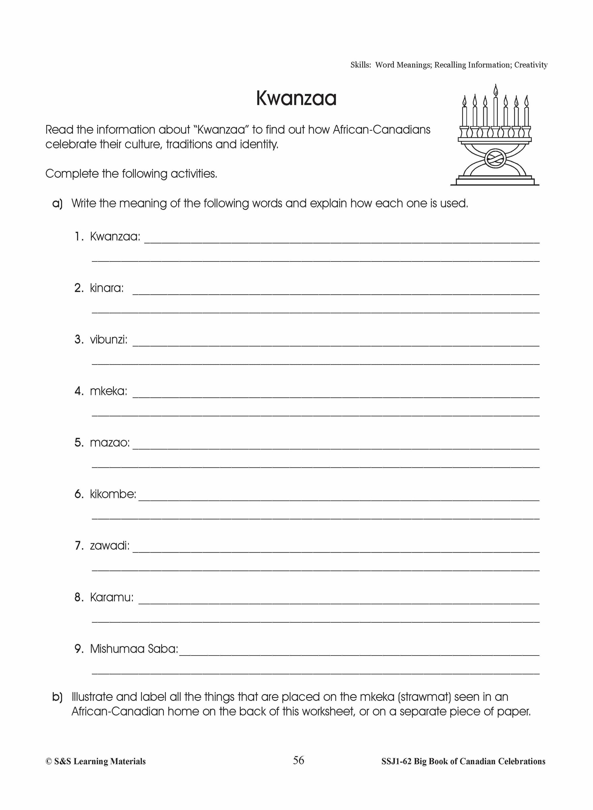 Kwanzaa Gr. 4-6 e-lesson plan