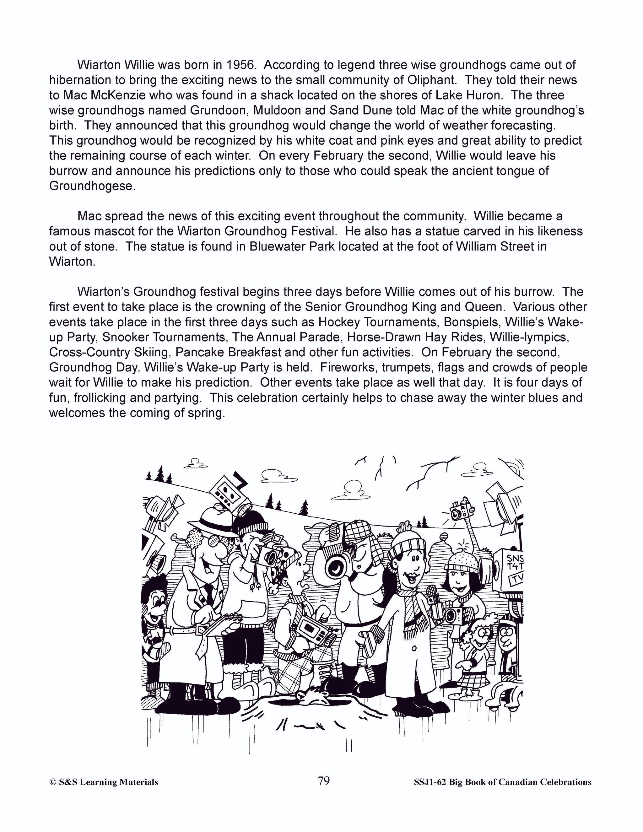 Groundhog Day or Candlemas Lesson Gr. 4-6 Information and Worksheets