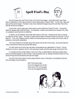 April Fool's Day Lesson Gr. 4-6 Information and Worksheets