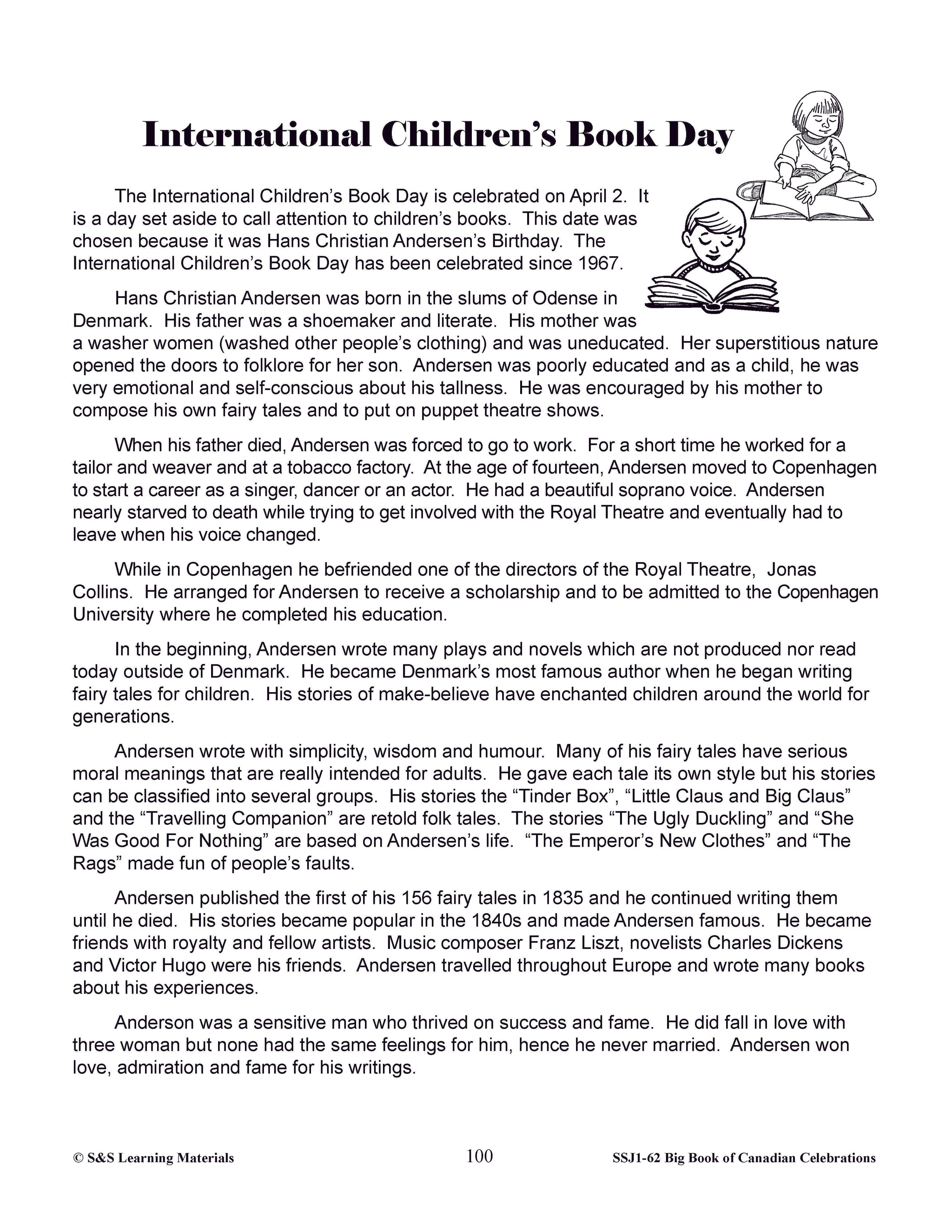 International Children's Book Day Gr. 4-6 E-Lesson Plan