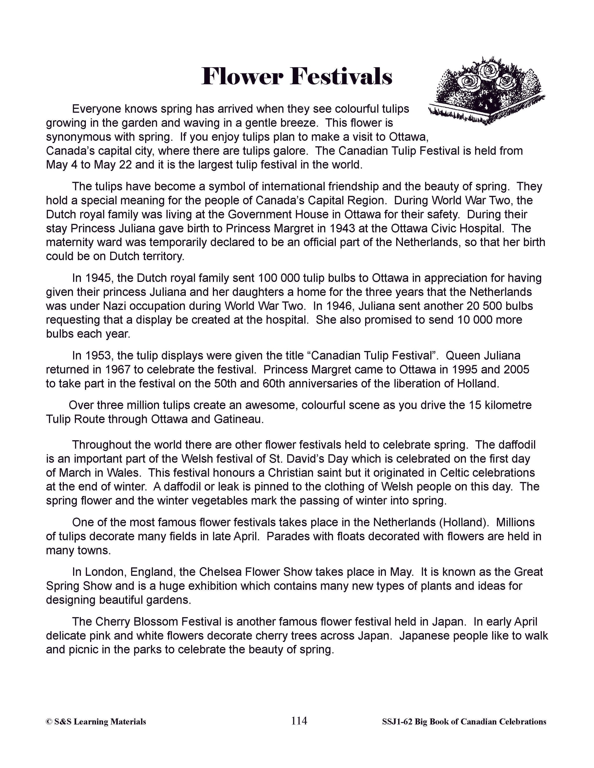 Flower Festivals Lesson Gr. 4-6