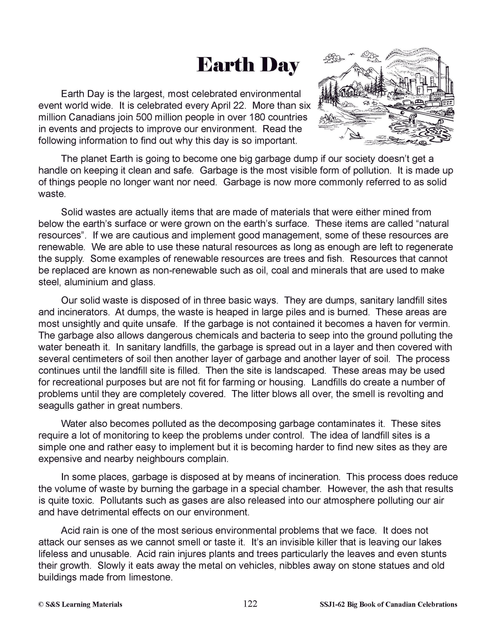 Earth Day Lesson Gr. 4-6