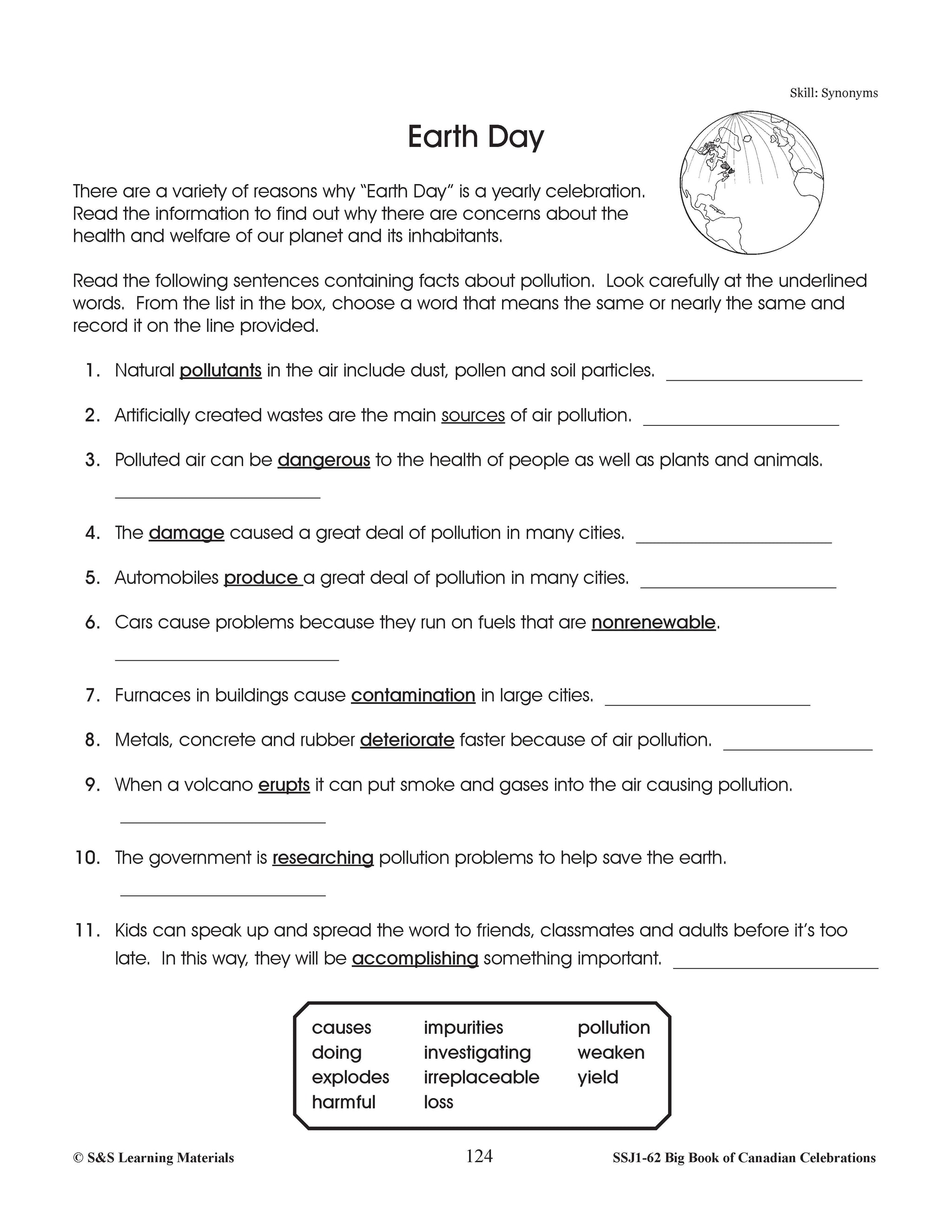 Earth Day Lesson Gr. 4-6