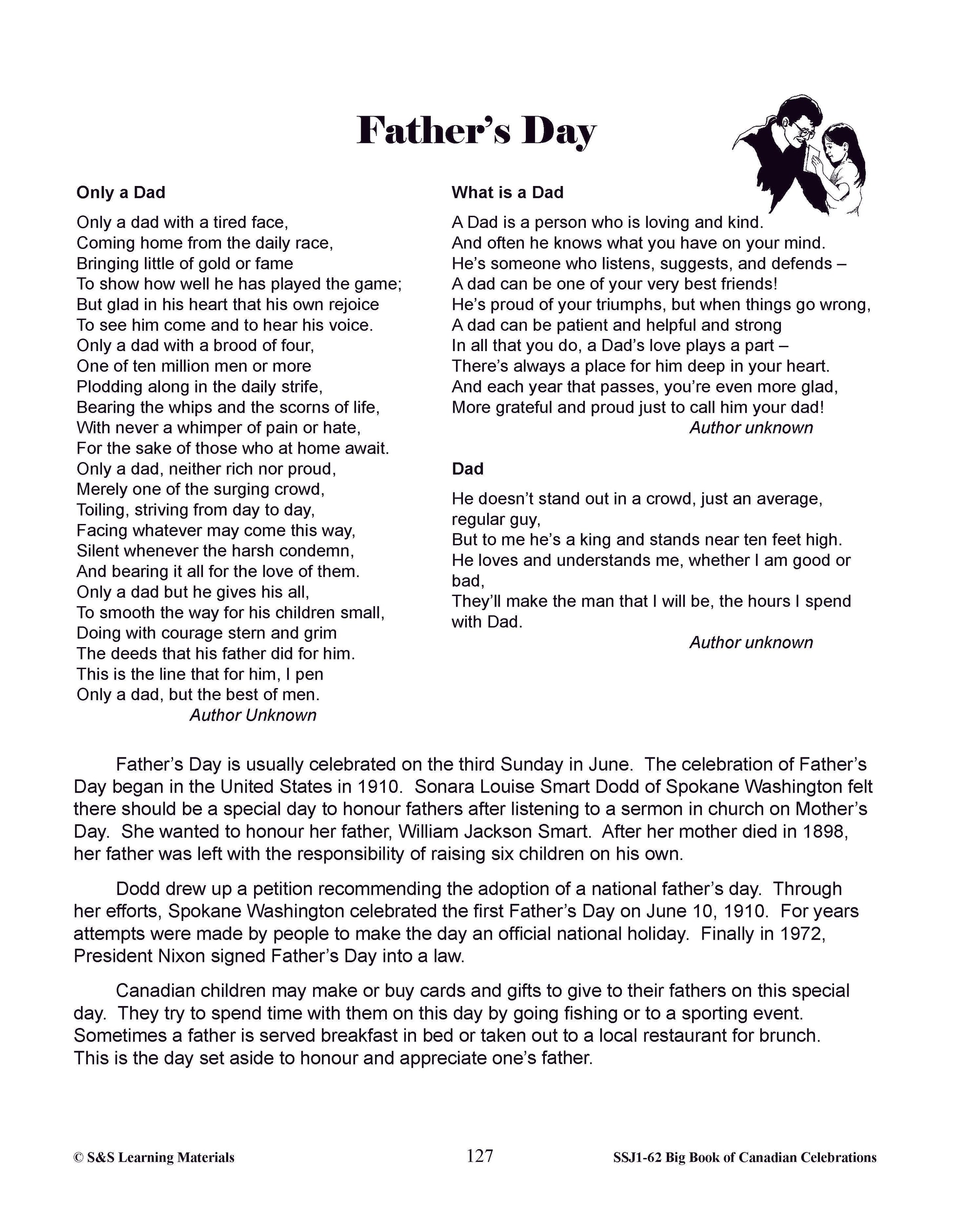 Father's Day Lesson Gr. 4-6