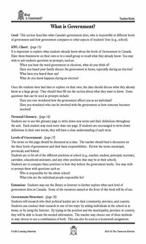 What is Government? Lesson Grades 4-7