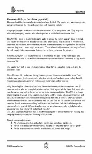 Campaigning for an Election Lesson Grades 4-7