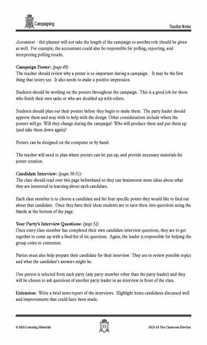 Campaigning for an Election Lesson Grades 4-7