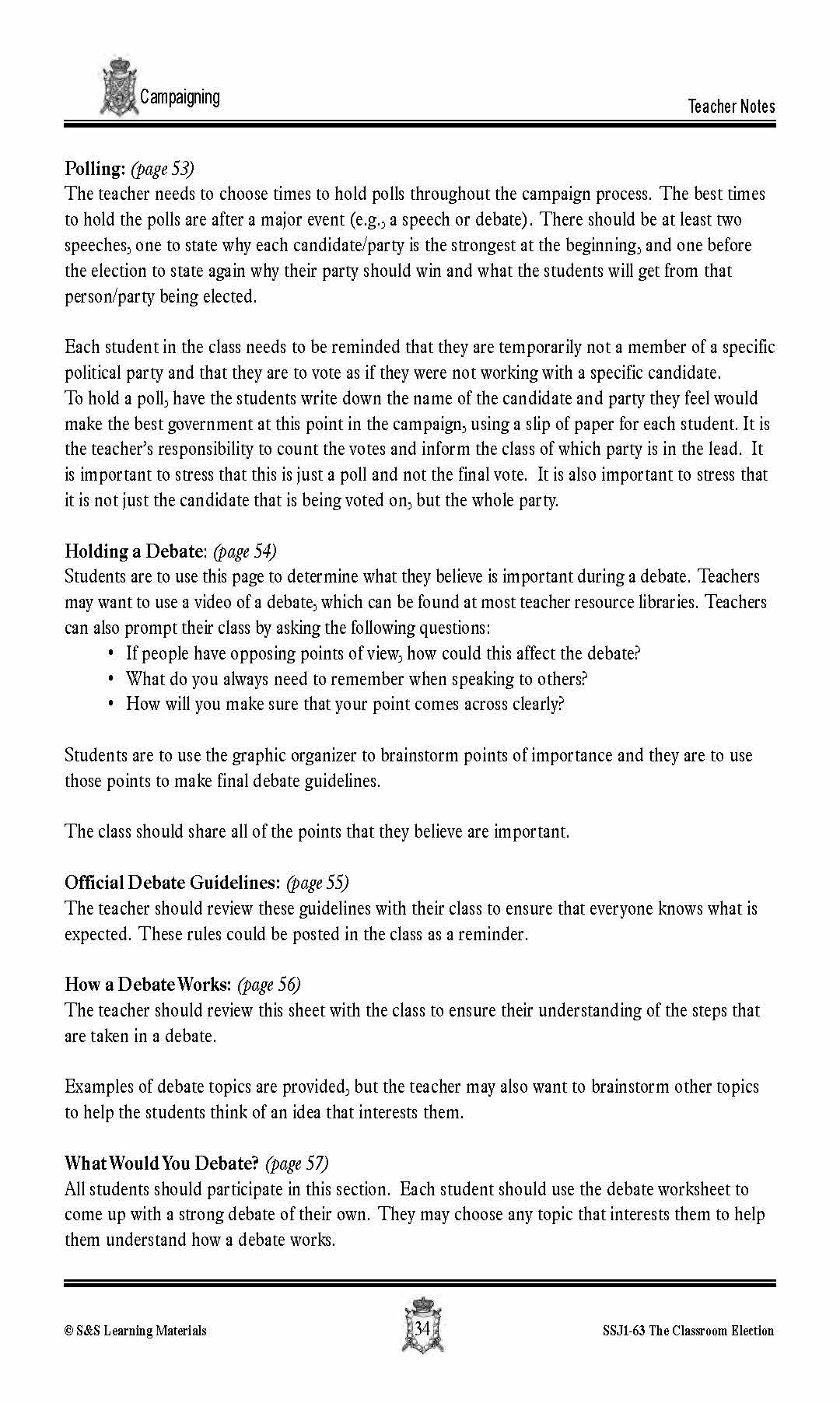 Campaigning for an Election Lesson Grades 4-7