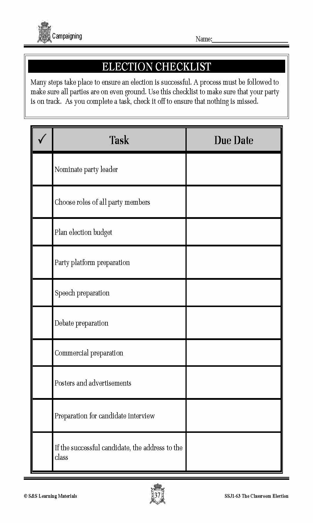 Campaigning for an Election Lesson Grades 4-7