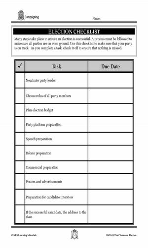 Campaigning for an Election Lesson Grades 4-7