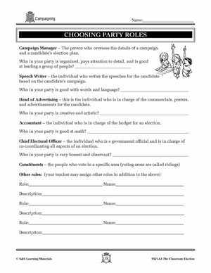 Campaigning for an Election Lesson Grades 4-7