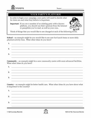 Campaigning for an Election Lesson Grades 4-7