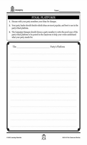 Campaigning for an Election Lesson Grades 4-7