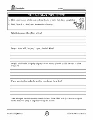 Campaigning for an Election Lesson Grades 4-7