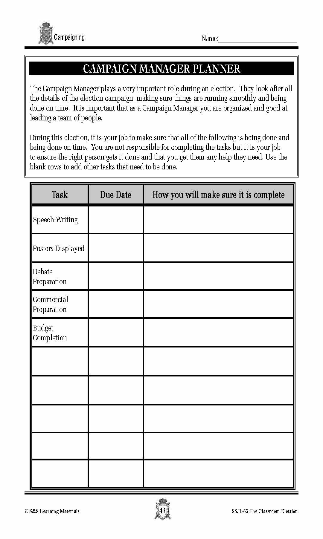 Campaigning for an Election Lesson Grades 4-7