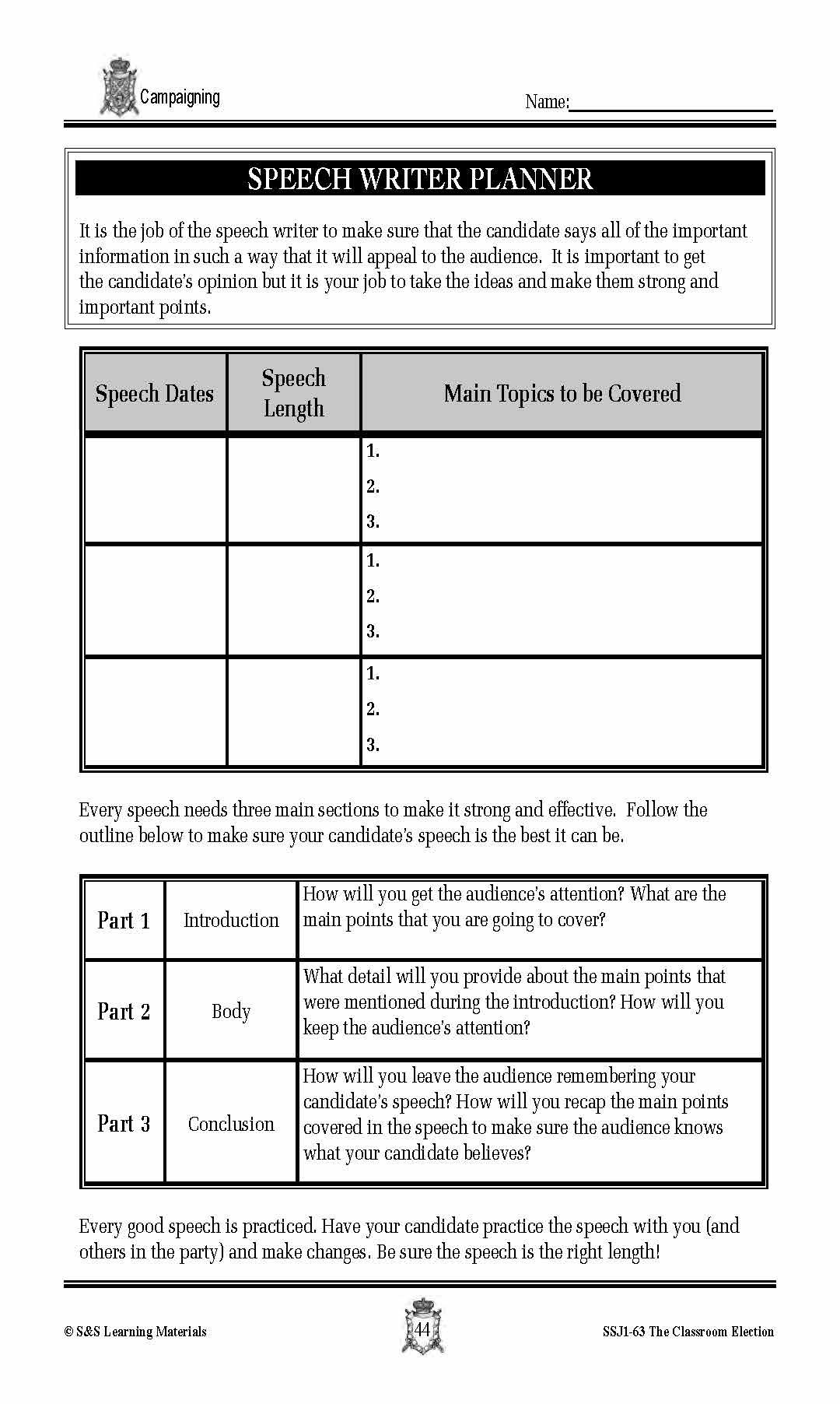 Campaigning for an Election Lesson Grades 4-7
