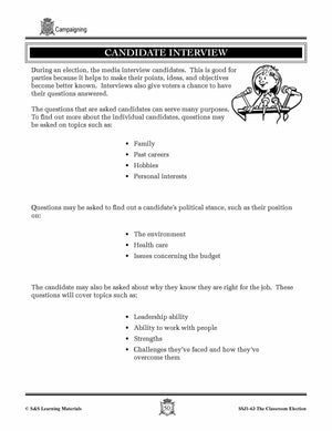 Campaigning for an Election Lesson Grades 4-7