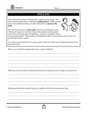 Campaigning for an Election Lesson Grades 4-7