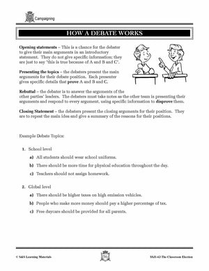 Campaigning for an Election Lesson Grades 4-7
