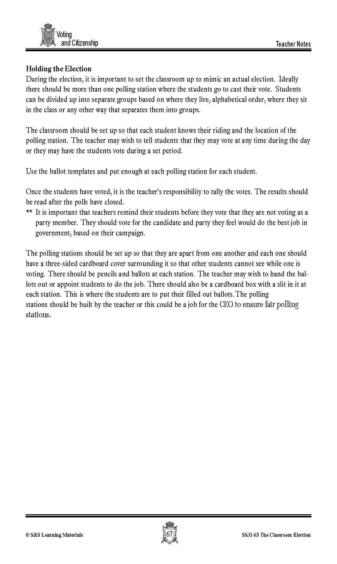 Canadian Voting & Citizenship Lesson Grades 4-7