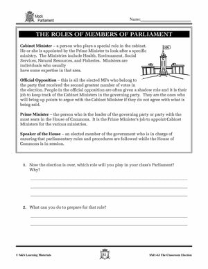 Mock Parliament Lesson Grades 4-7
