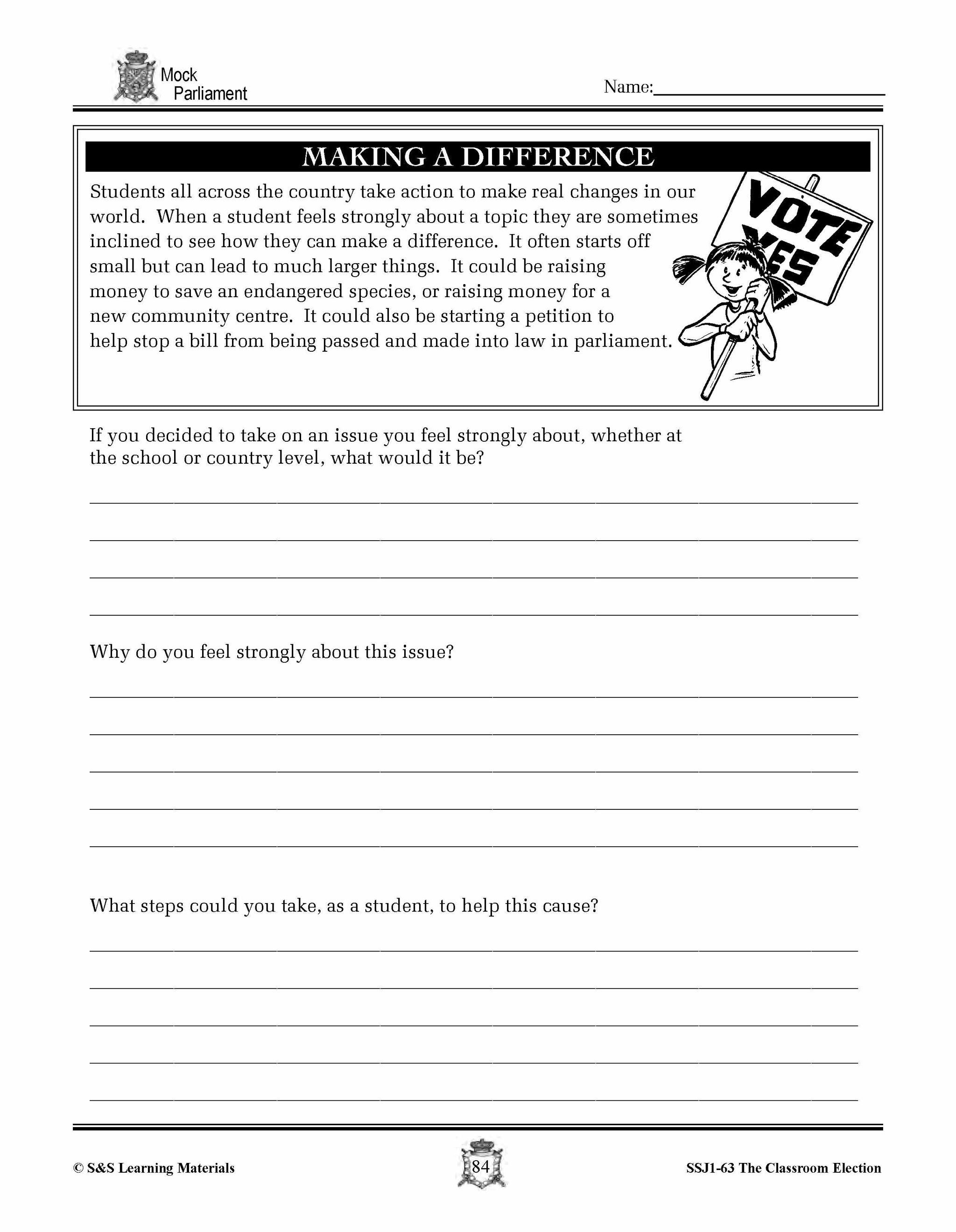 Mock Parliament Lesson Grades 4-7