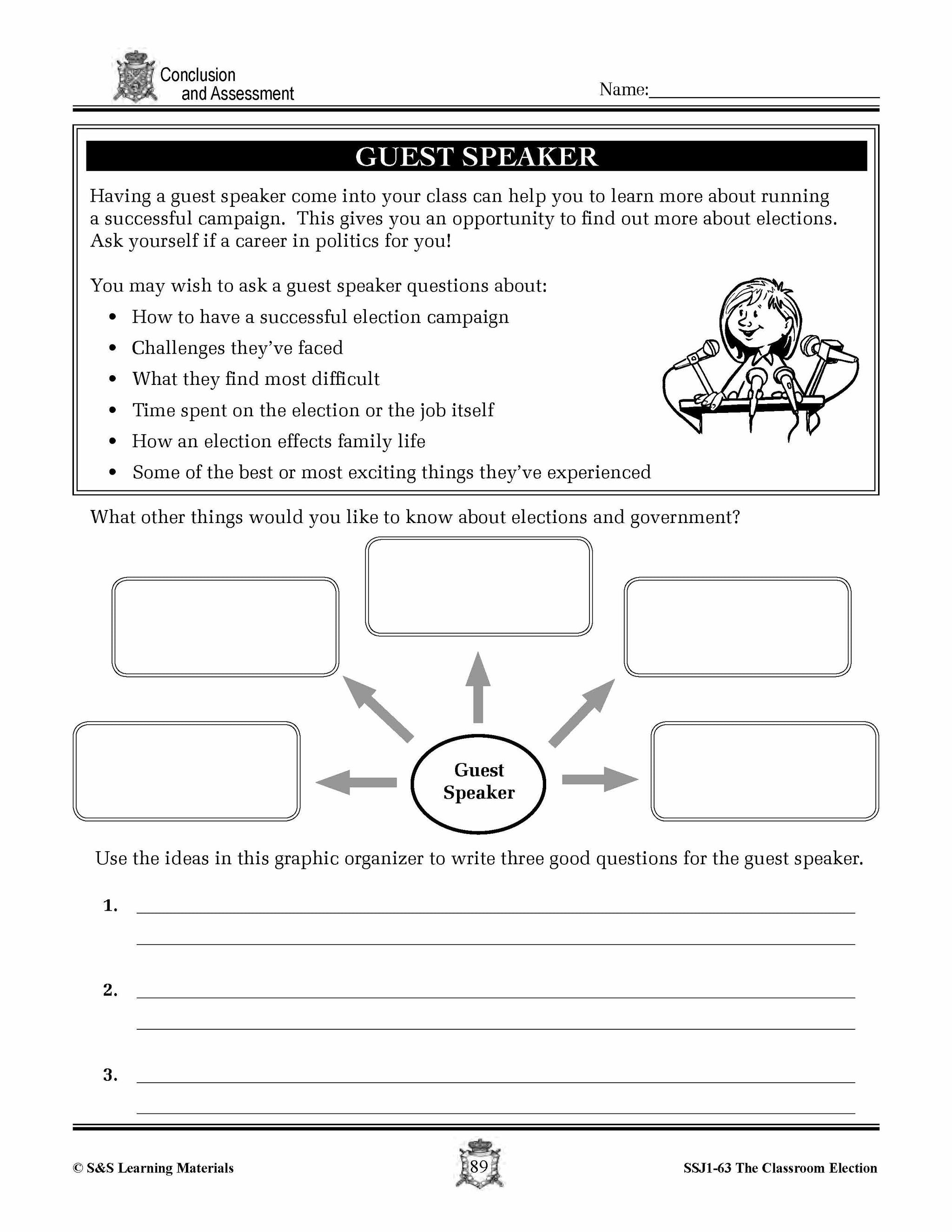 Classroom Election - Conclusion & Assessment Gr. 4-7