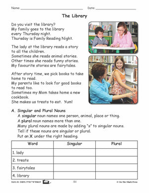 The Library Grammar Lesson Gr. 1 E-Lesson Plan