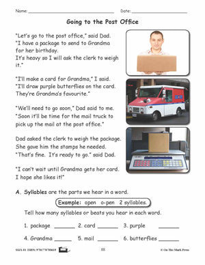 Going to the Post Office Grammar Lesson Gr. 1 E-Lesson Plan