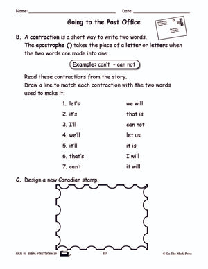 Going to the Post Office Grammar Lesson Gr. 1