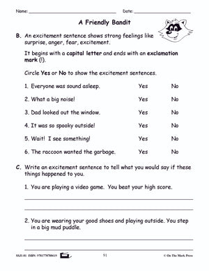 A Friendly Bandit Grammar Lesson Gr. 1