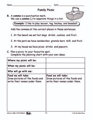 Family Picnic Grammar E-Lesson Plan Grade 1