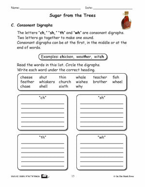 Sugar from the Trees - Maple Syrup Reading Worksheets Gr. 2 (following directions/sequential order)