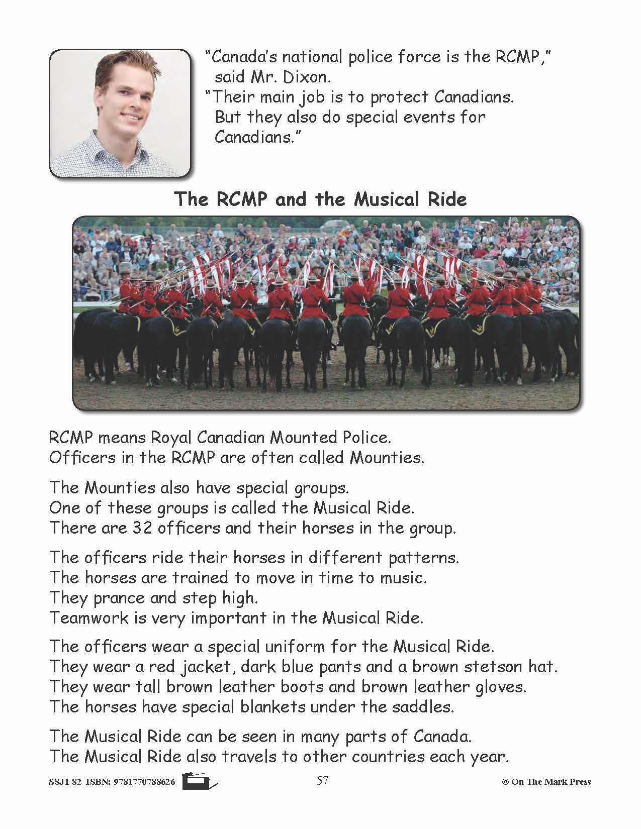 The RCMP & the Musical Ride Reading Lesson Grade 2