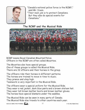 The RCMP & the Musical Ride Reading Lesson Grade 2