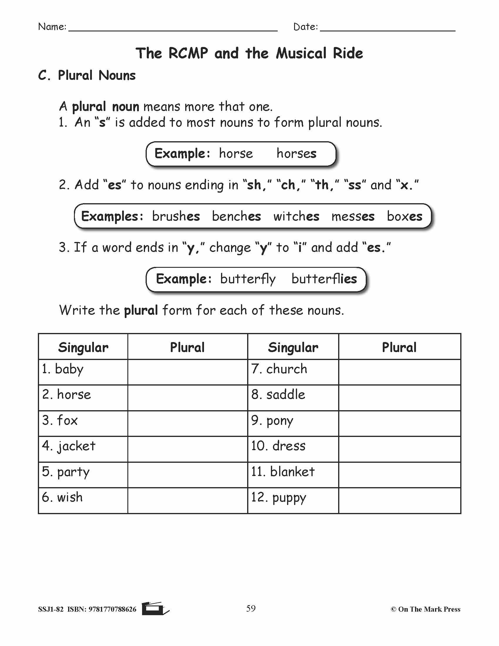 The RCMP & the Musical Ride Reading Lesson Grade 2