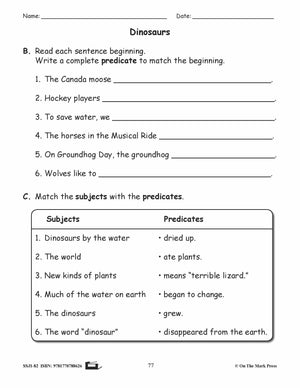 Dinosaurs Grammar E-Lesson Plan Grade 2