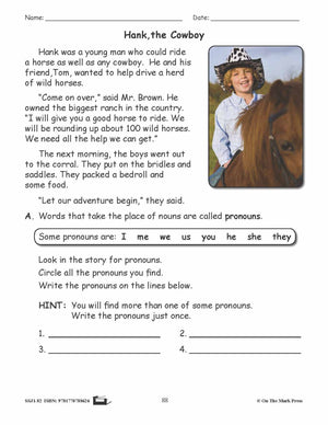 Hank The Cowboy! Grammar Lesson Gr. 2