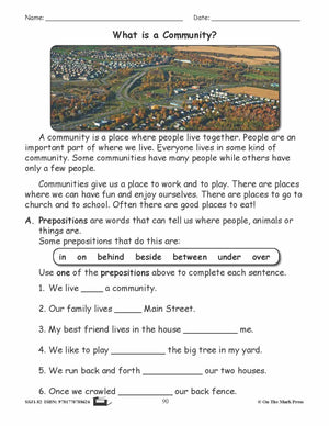 What is a Community? Grammar Lesson Grade 2